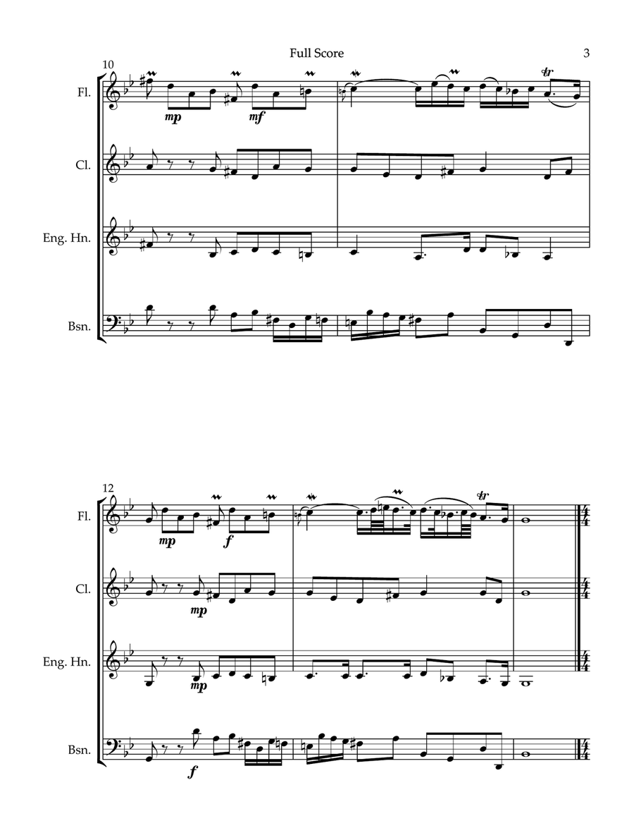 Royal Concert No. 7 Royal Concert No. 7 Woodwind Quartet scores gallery preview page 3