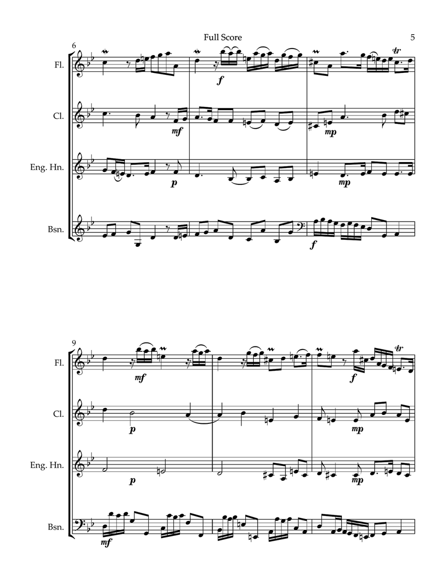 Royal Concert No. 7 Royal Concert No. 7 Woodwind Quartet scores gallery preview page 5