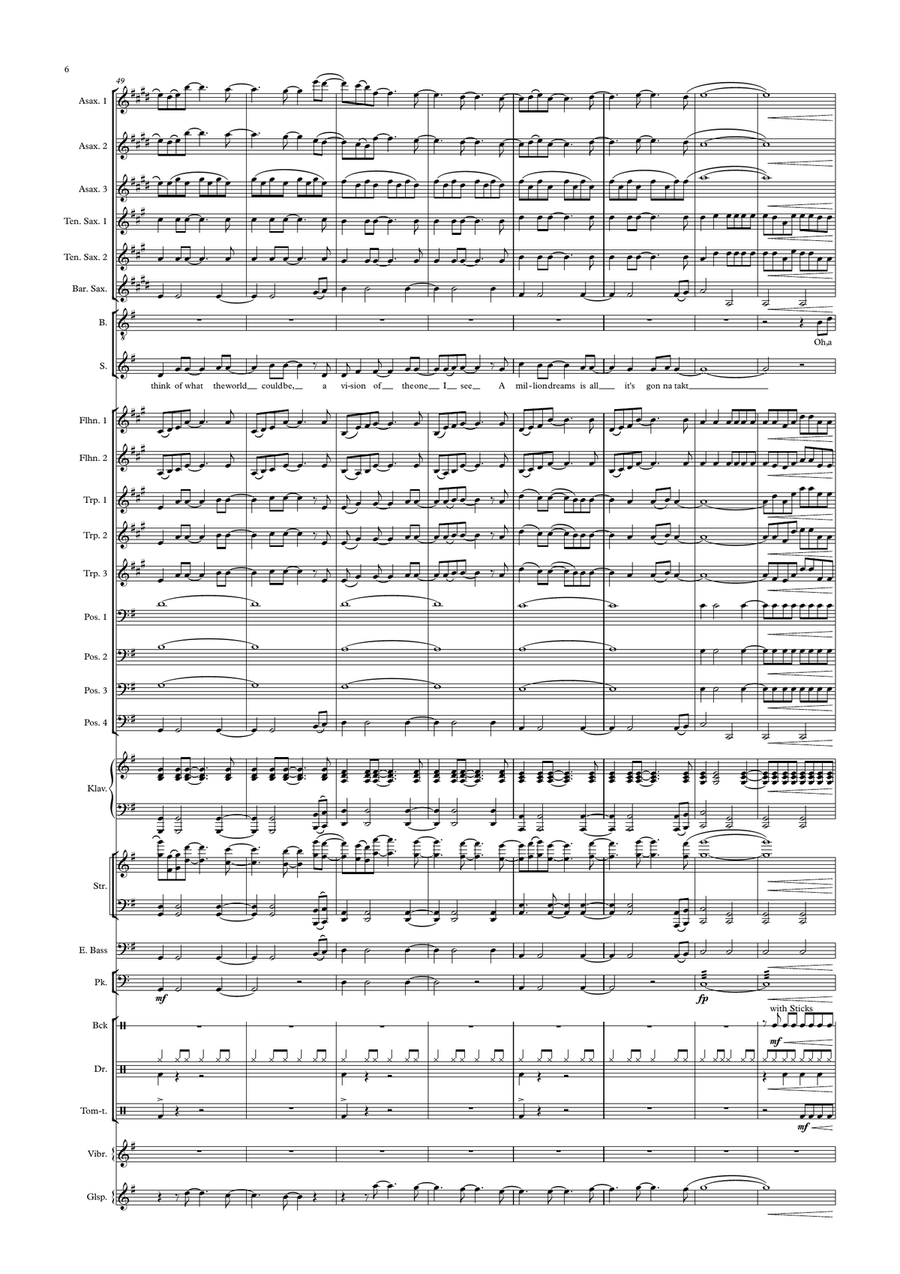 A Million Dreams Large Ensemble scores gallery preview page 6