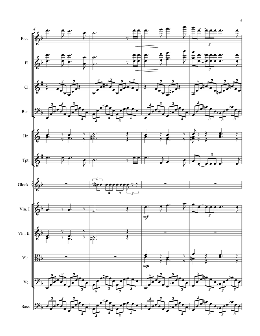 Medley: The House Of The Rising Sun with Sweet Home Alabama and Lady Marmalade Full Orchestra scores gallery preview page 3