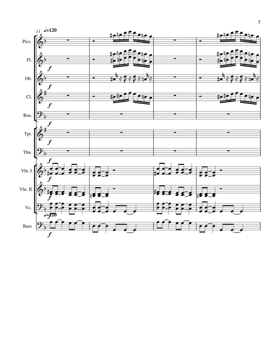 Medley: The House Of The Rising Sun with Sweet Home Alabama and Lady Marmalade Full Orchestra scores gallery preview page 5
