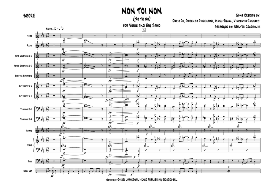 Non Toi Non Non Toi Non Jazz Ensemble scores gallery preview page 3