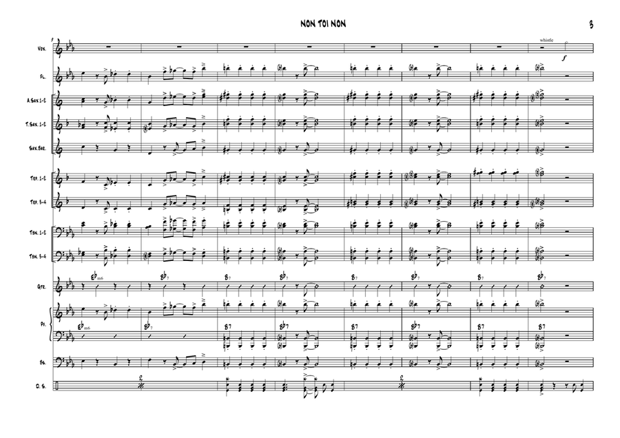 Non Toi Non Non Toi Non Jazz Ensemble scores gallery preview page 4