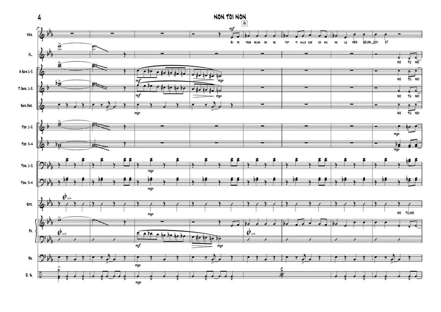 Non Toi Non Non Toi Non Jazz Ensemble scores gallery preview page 5