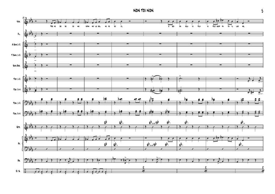 Non Toi Non Non Toi Non Jazz Ensemble scores gallery preview page 6