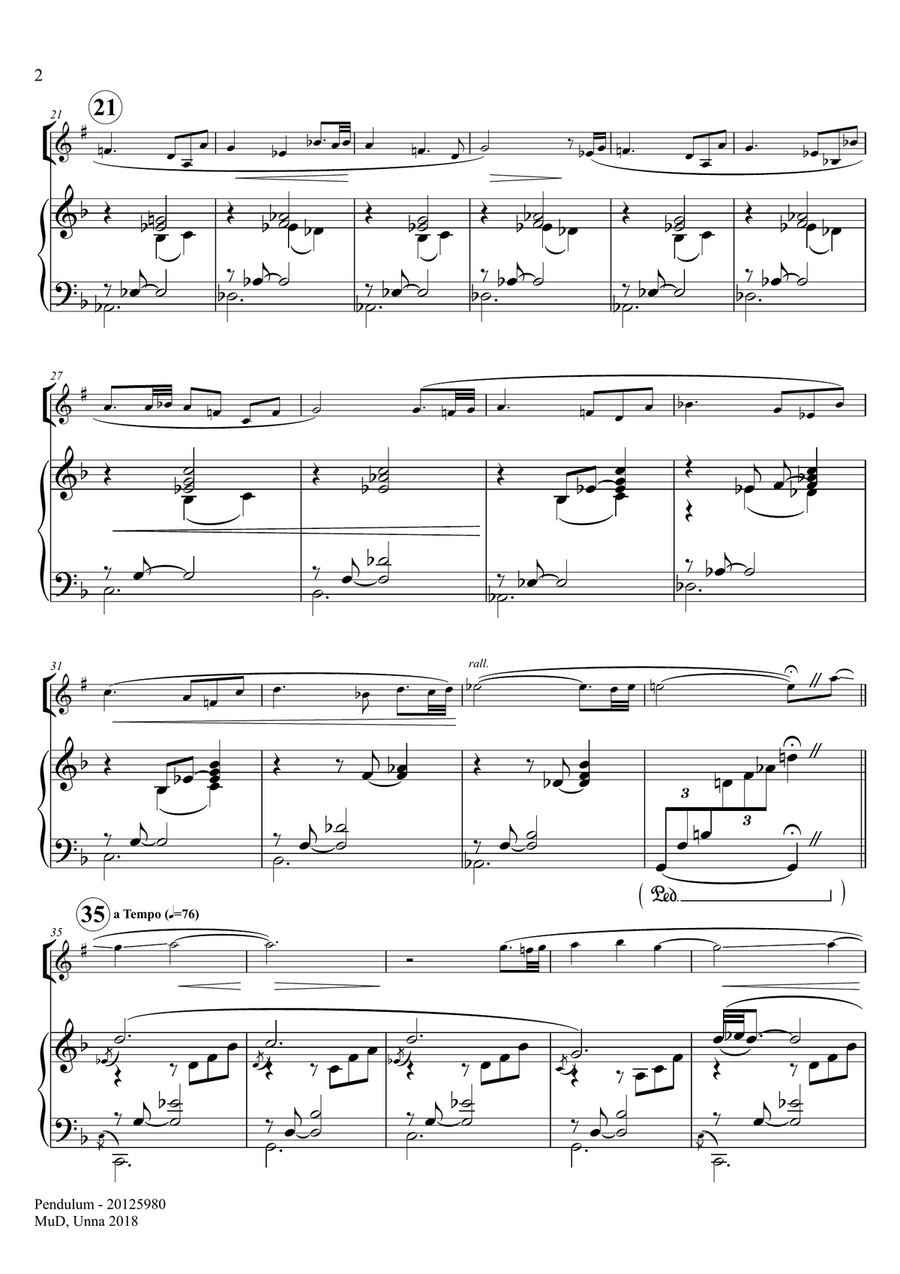 Pendulum Chamber Music scores gallery preview page 2