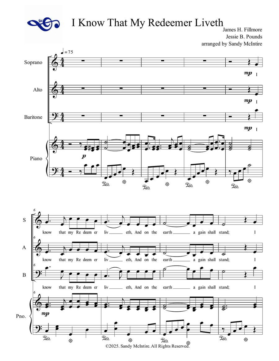 I Know That My Redeemer Liveth 3-Part scores gallery preview page 1