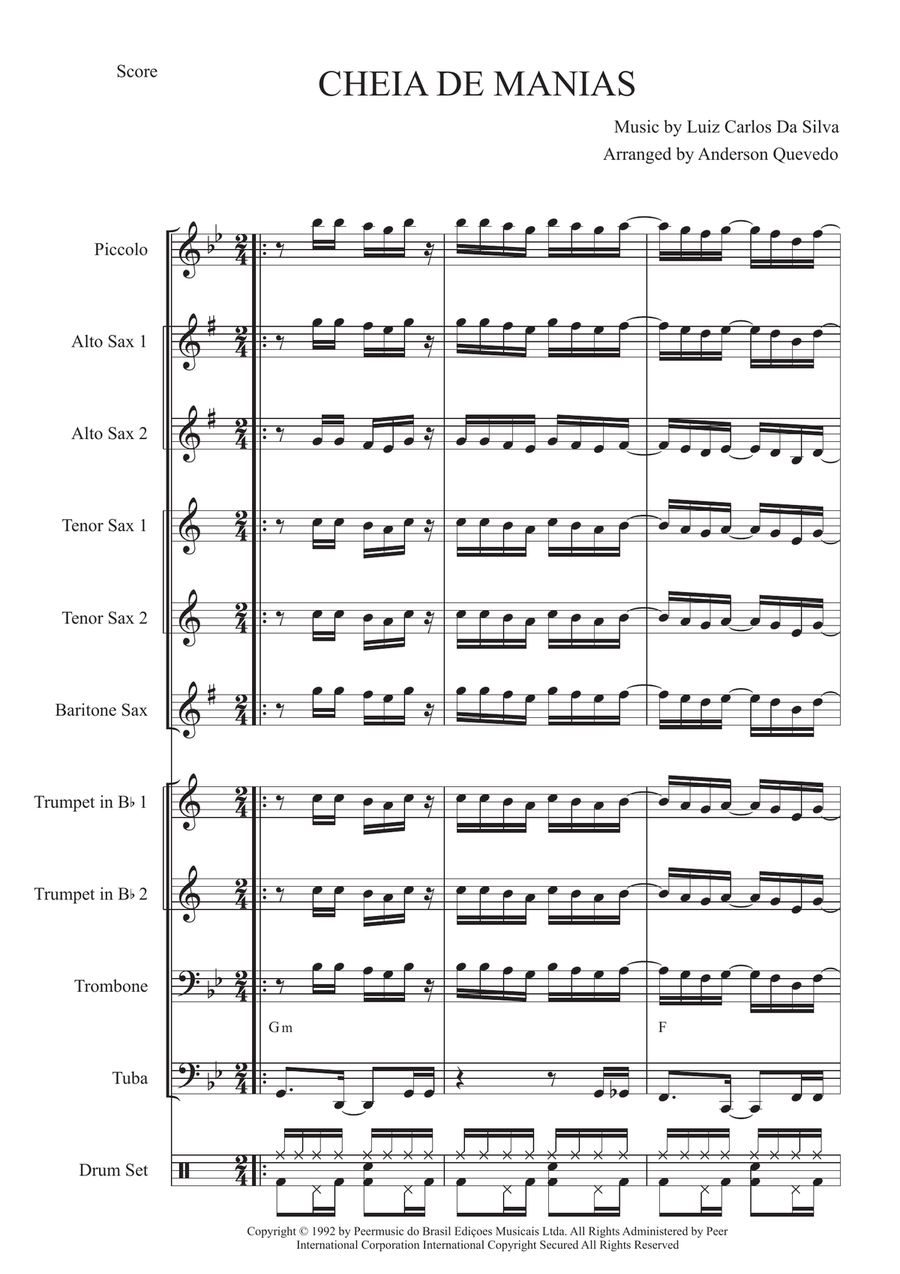 Cheia De Manias Cheia De Manias Jazz Ensemble scores gallery preview page 1