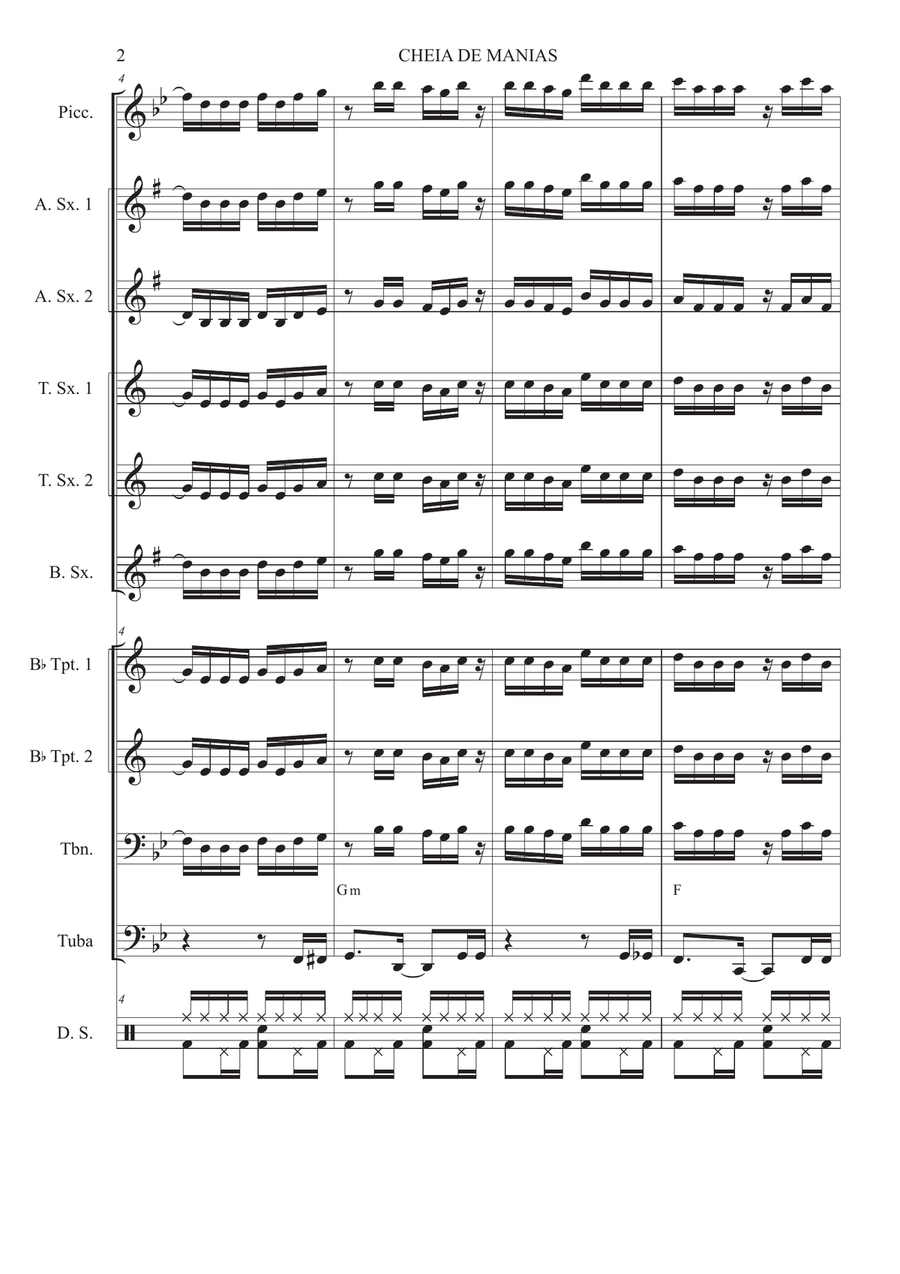 Cheia De Manias Cheia De Manias Jazz Ensemble scores gallery preview page 2
