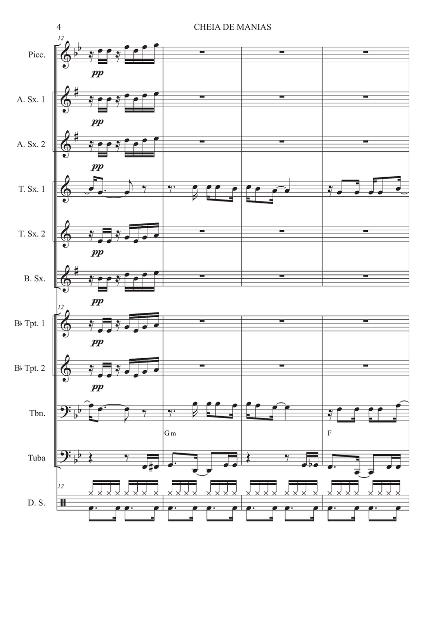 Cheia De Manias Cheia De Manias Jazz Ensemble scores gallery preview page 4