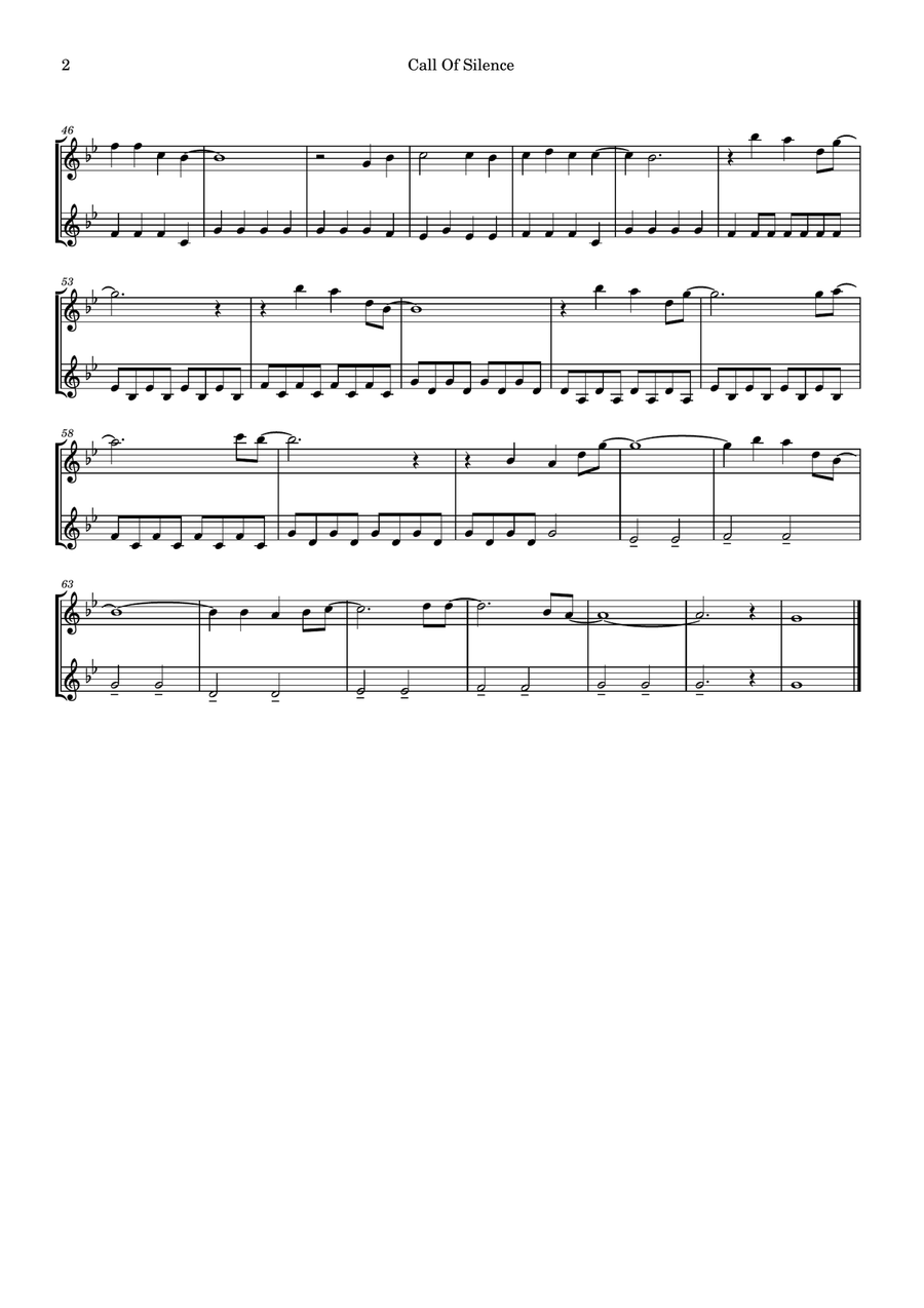 Call Of Silence Clarinet Duet scores gallery preview page 2