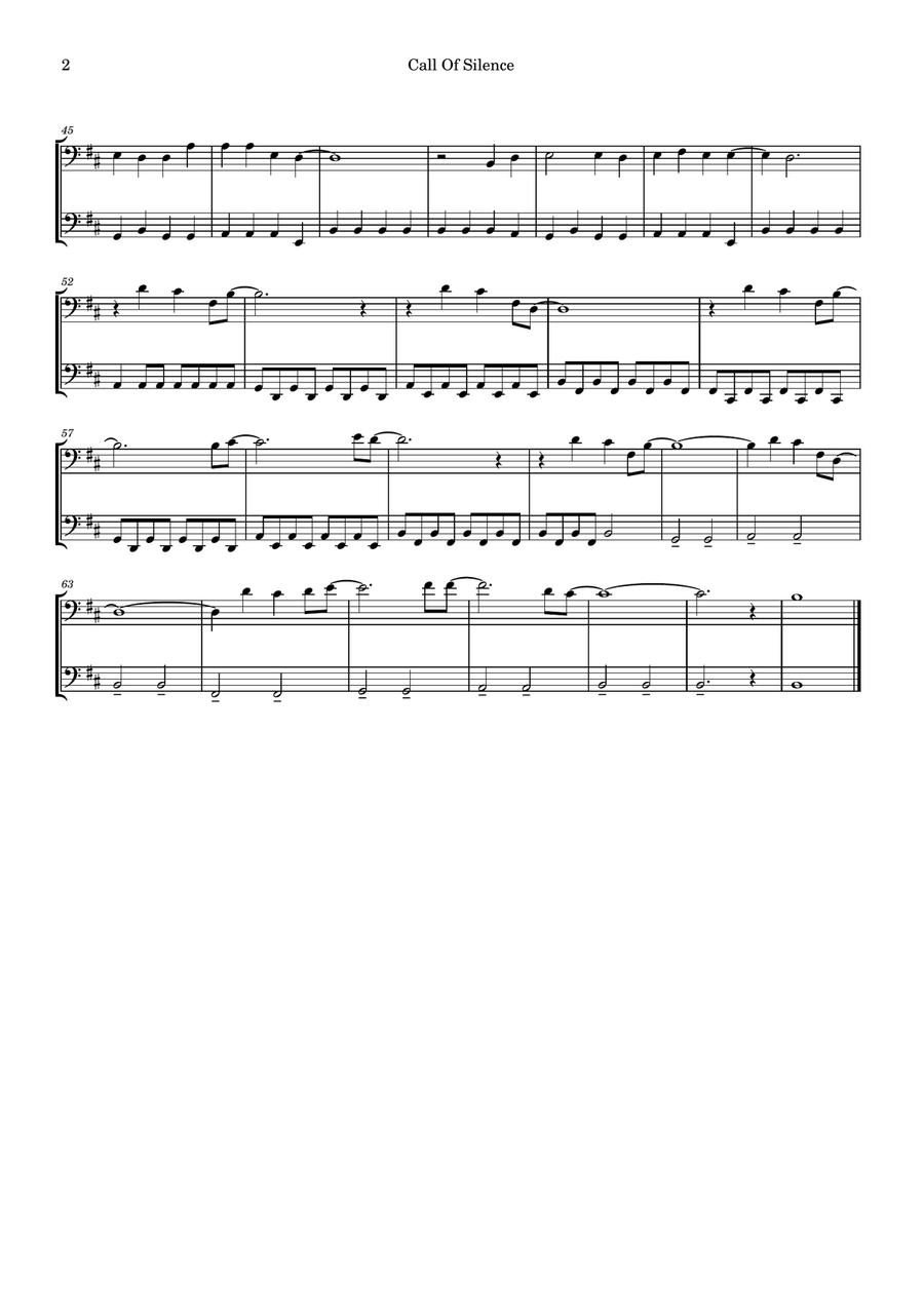 Call Of Silence String Duet scores gallery preview page 2