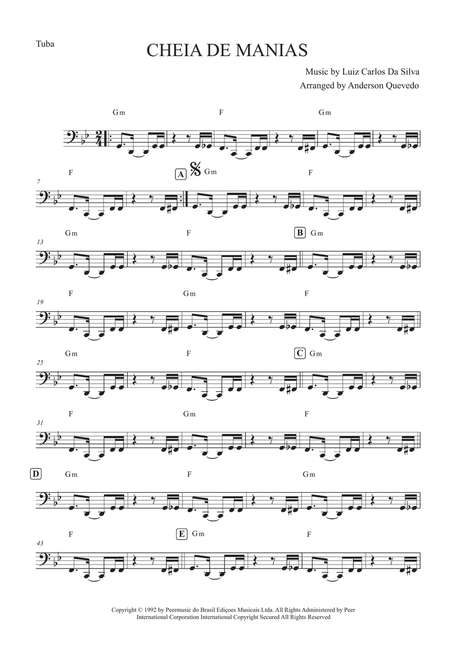 Cheia De Manias Cheia De Manias Tuba scores gallery preview page 1