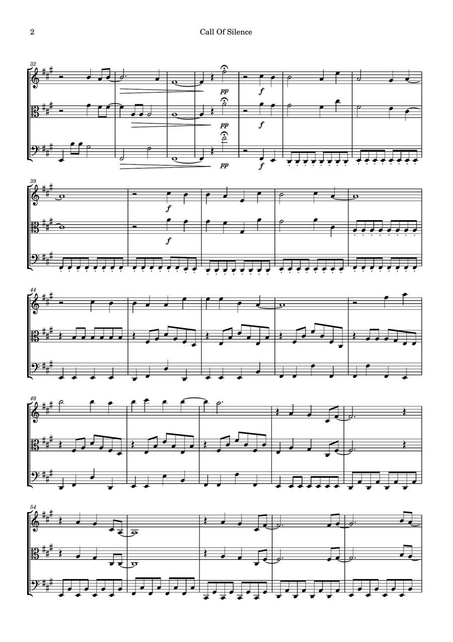 Call Of Silence String Trio scores gallery preview page 2