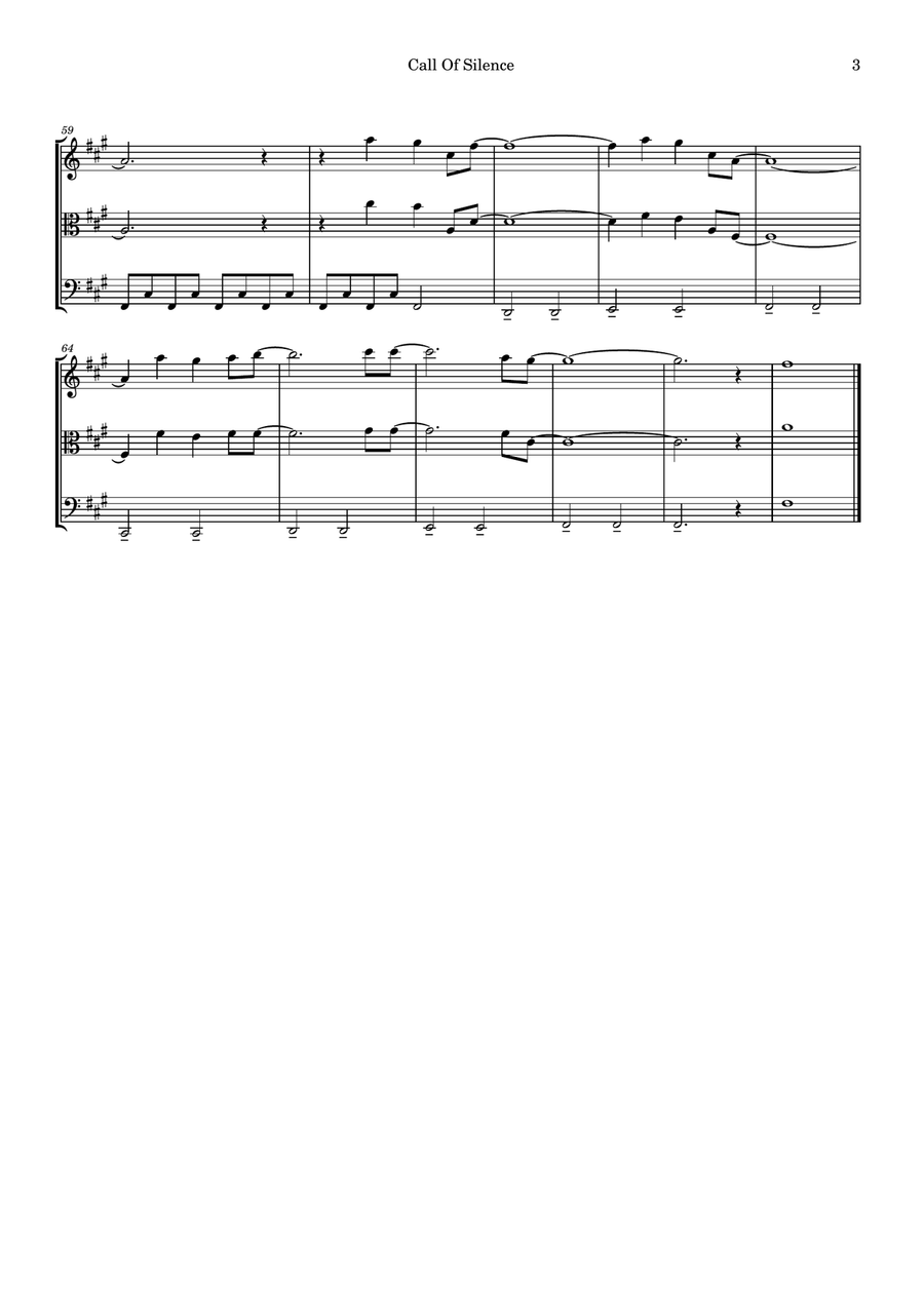 Call Of Silence String Trio scores gallery preview page 3