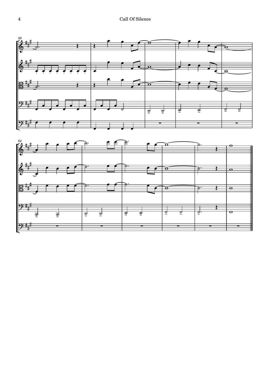 Call Of Silence Call Of Silence String Orchestra scores gallery preview page 4