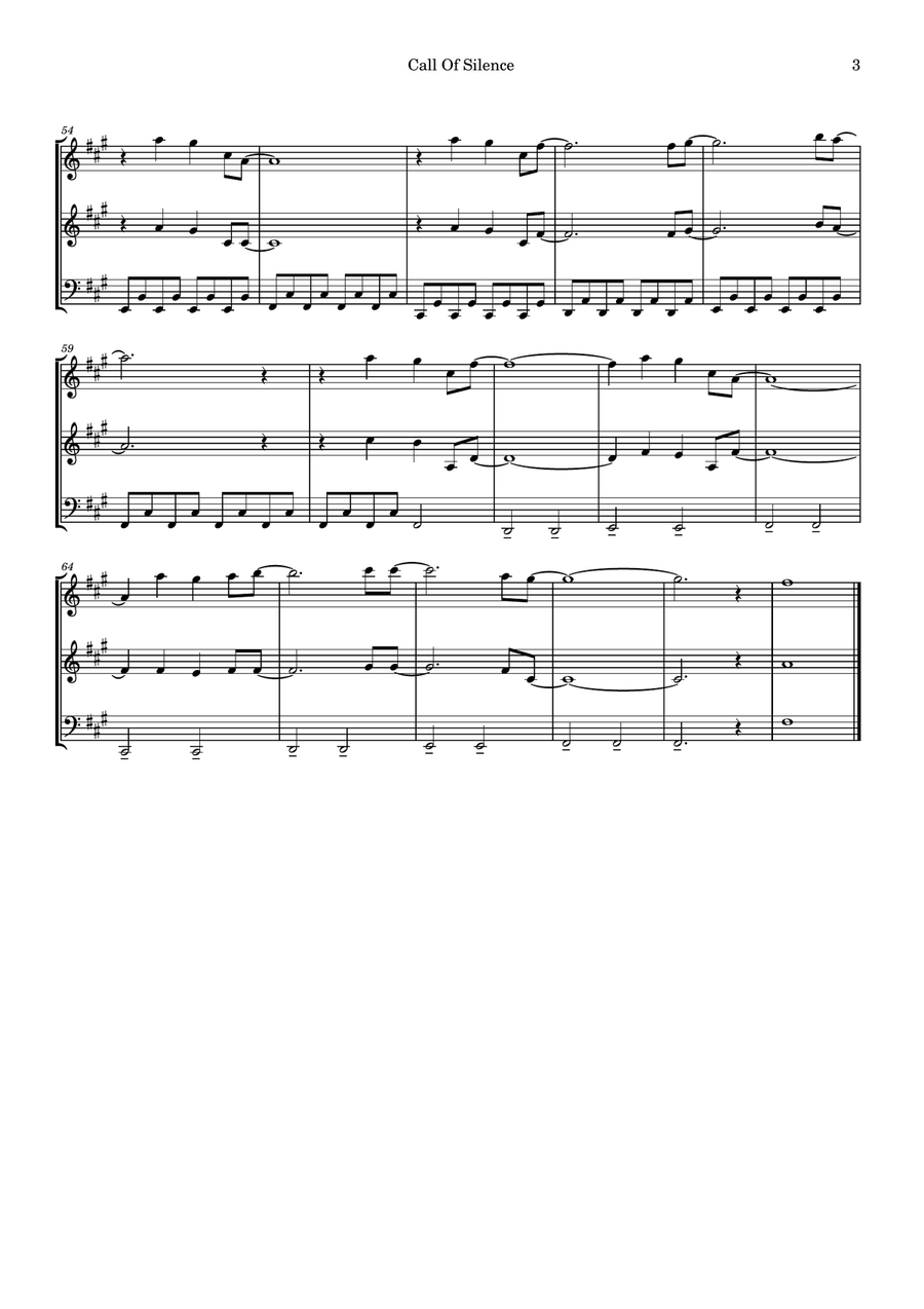 Call Of Silence String Trio scores gallery preview page 3