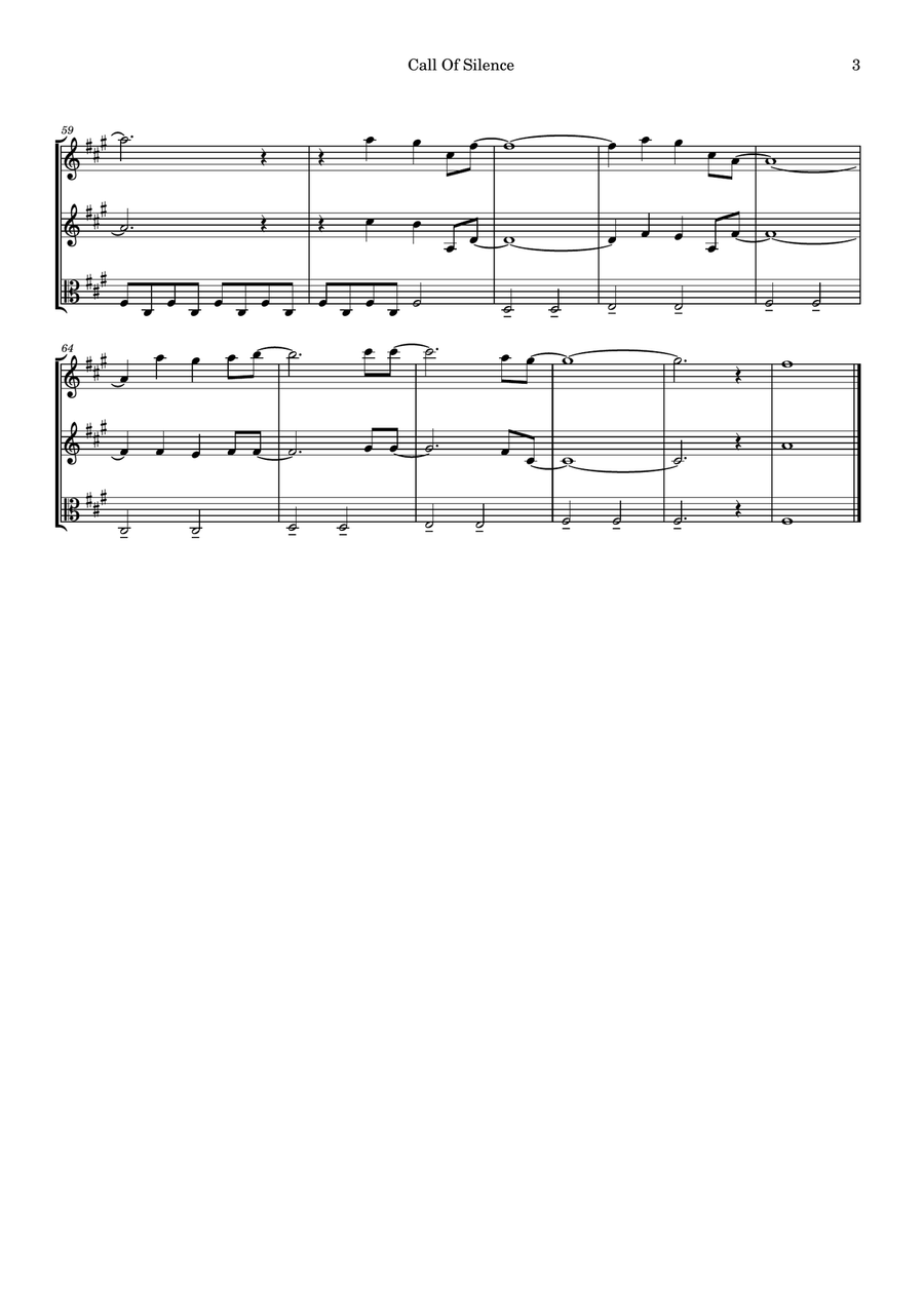 Call Of Silence String Trio scores gallery preview page 3