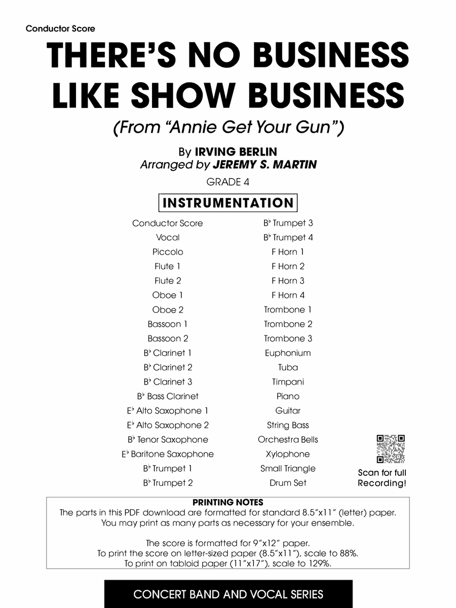 There's No Business Like Show Business Concert Band scores gallery preview page 2