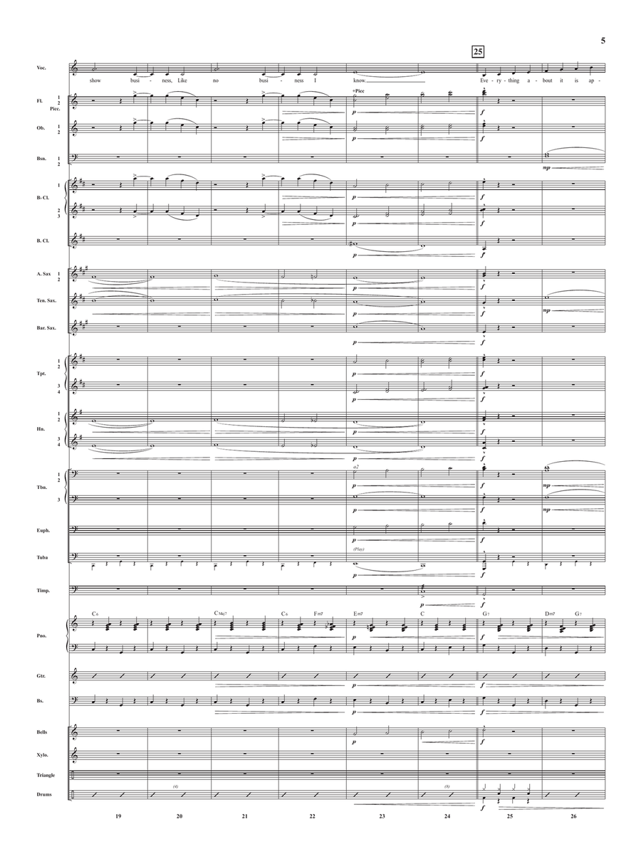 There's No Business Like Show Business Concert Band scores gallery preview page 5