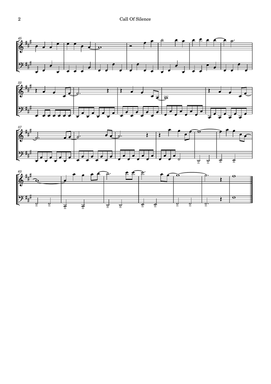 Call Of Silence String Duet scores gallery preview page 2