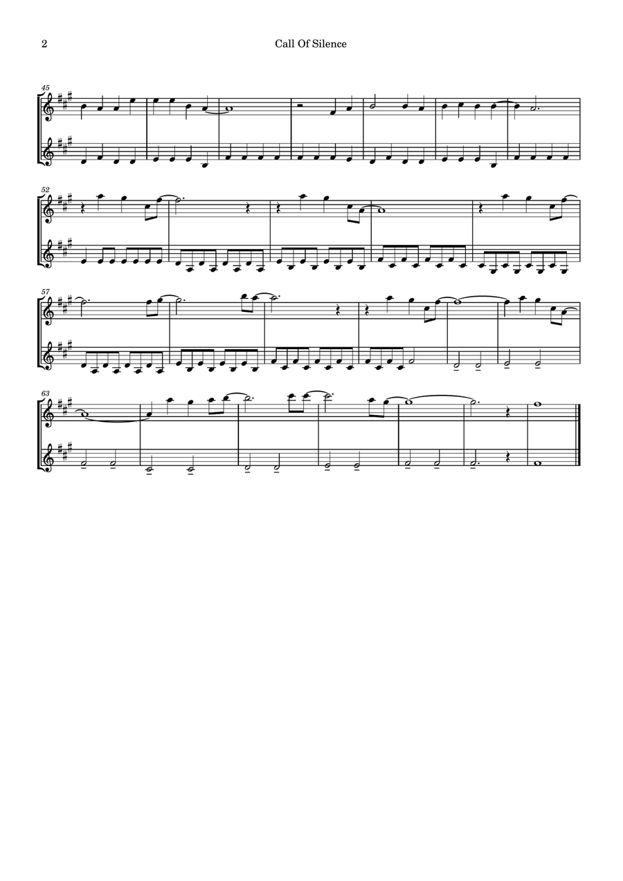 Call Of Silence String Duet scores gallery preview page 2
