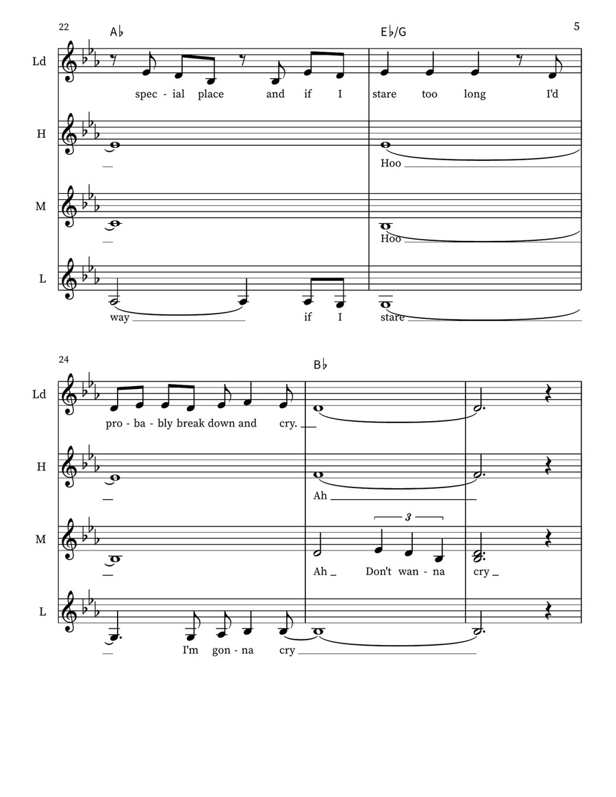 Sweet Child O' Mine Sweet Child O' Mine Show Choir scores gallery preview page 5
