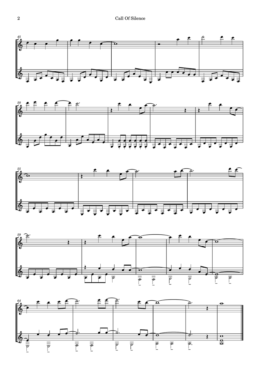 Call Of Silence Acoustic Guitar scores gallery preview page 2