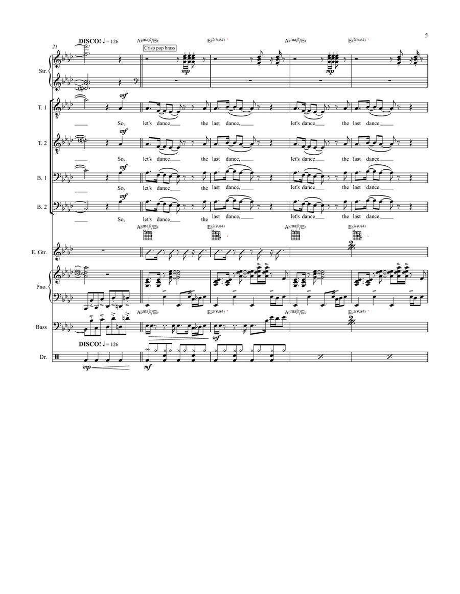 Last Dance Last Dance Small Ensemble scores gallery preview page 5
