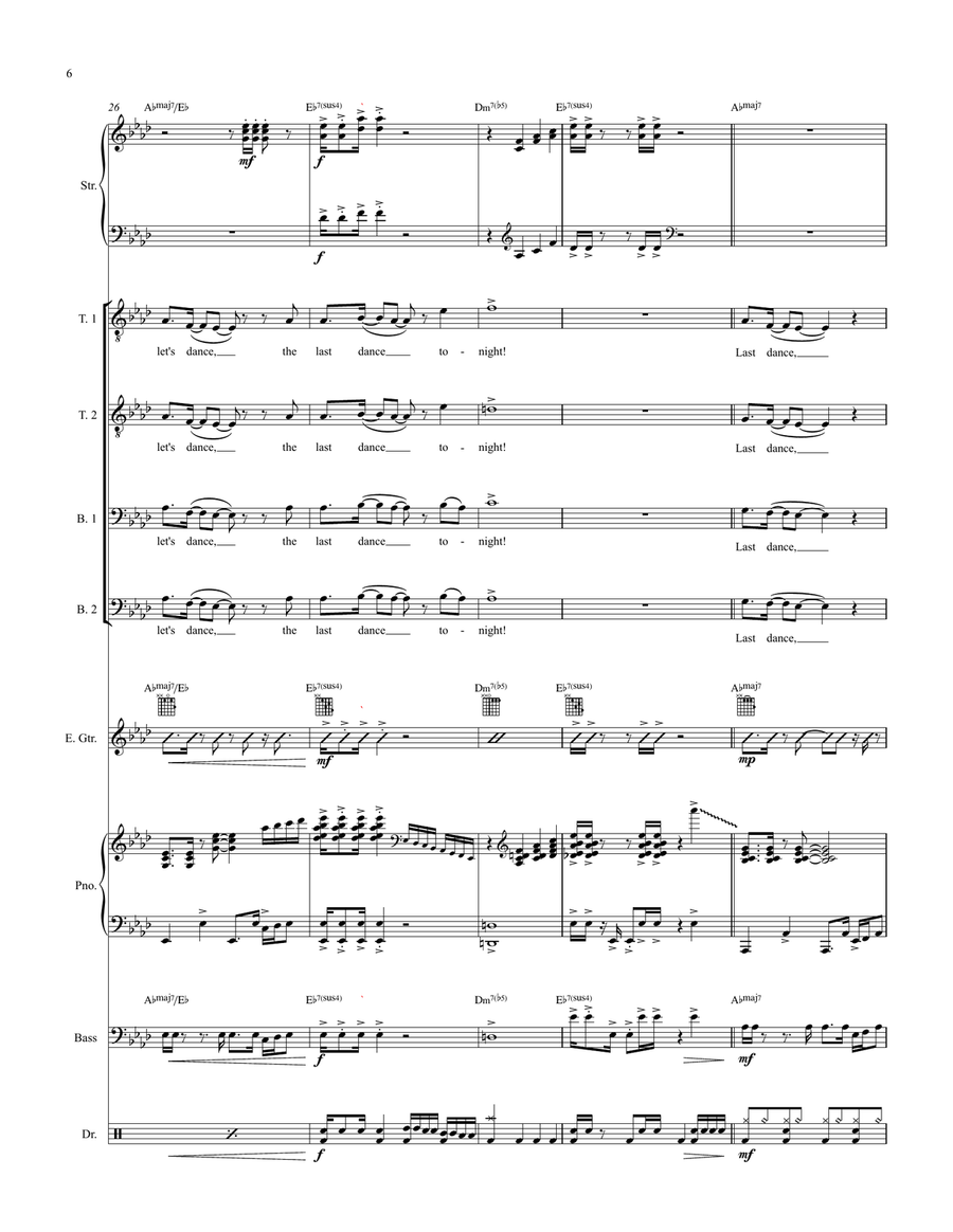 Last Dance Last Dance Small Ensemble scores gallery preview page 6