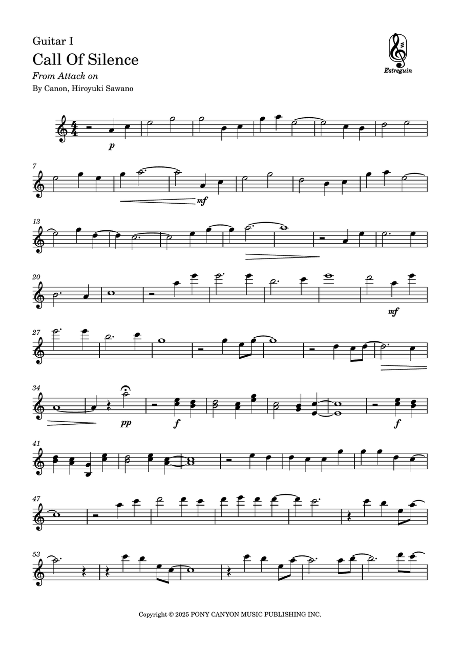Call Of Silence Guitar Ensemble scores gallery preview page 4