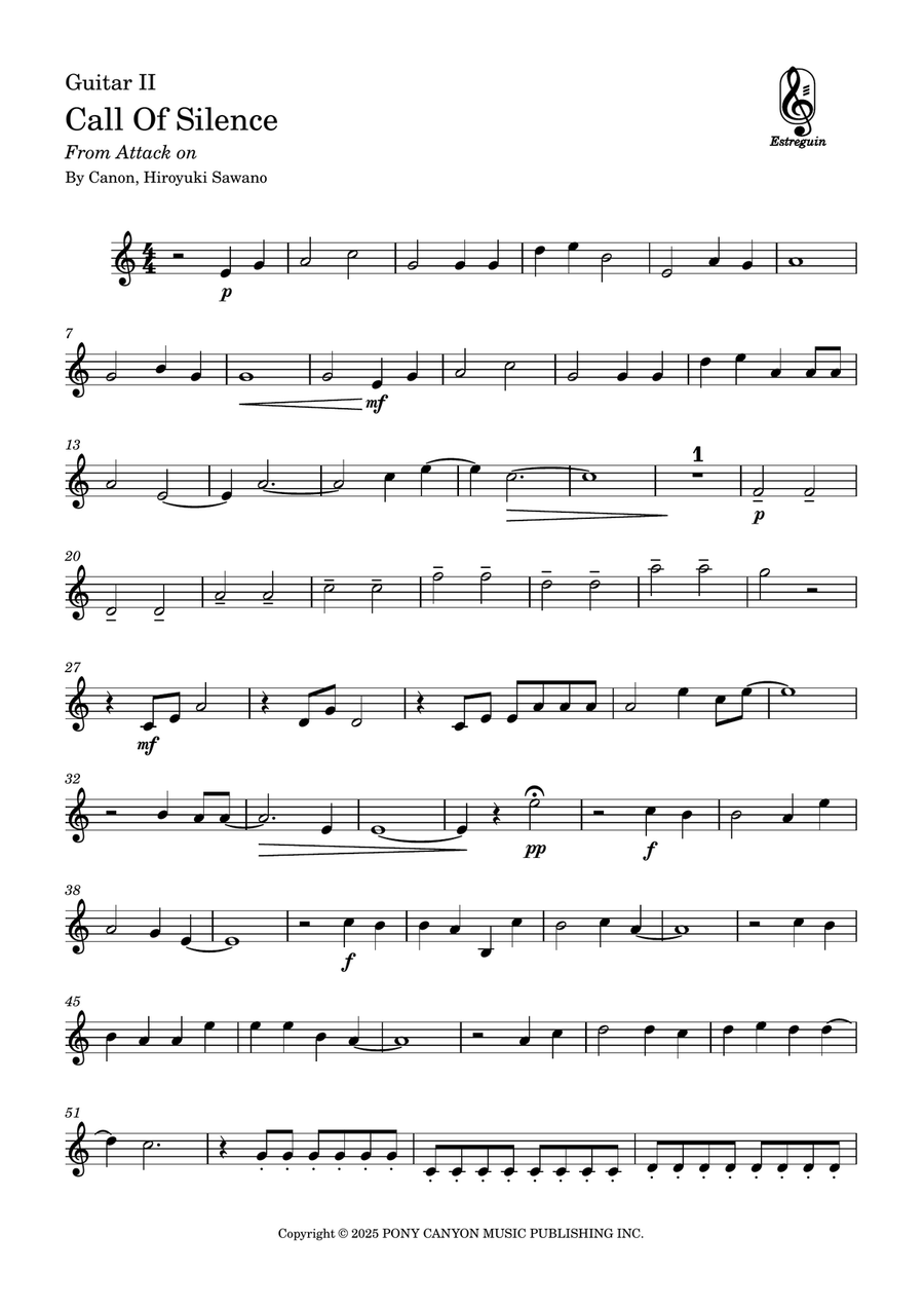 Call Of Silence Guitar Ensemble scores gallery preview page 5