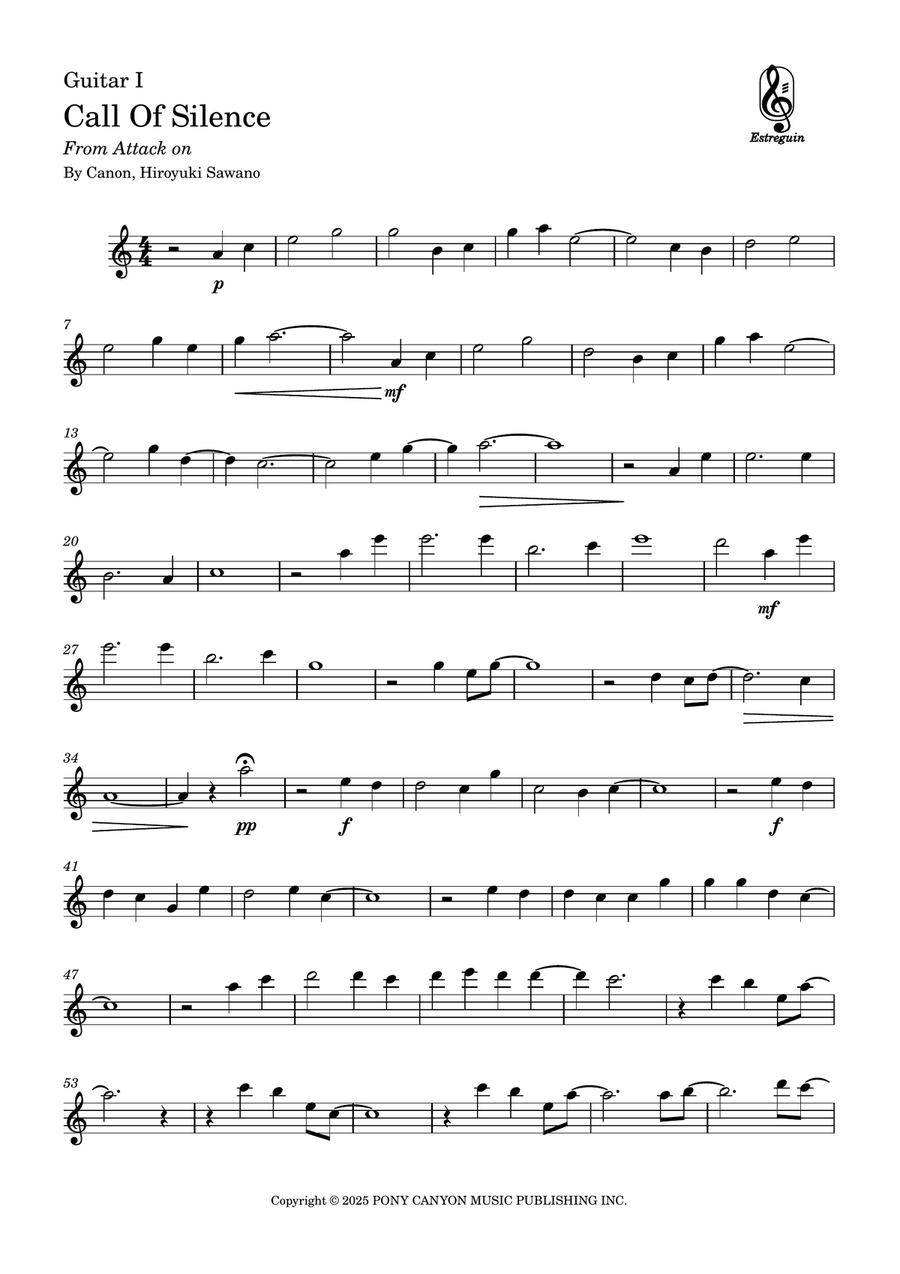 Call Of Silence Guitar Ensemble scores gallery preview page 6