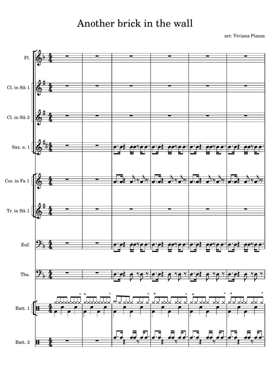 Another Brick In The Wall, Part 2 Woodwind Ensemble scores gallery preview page 1