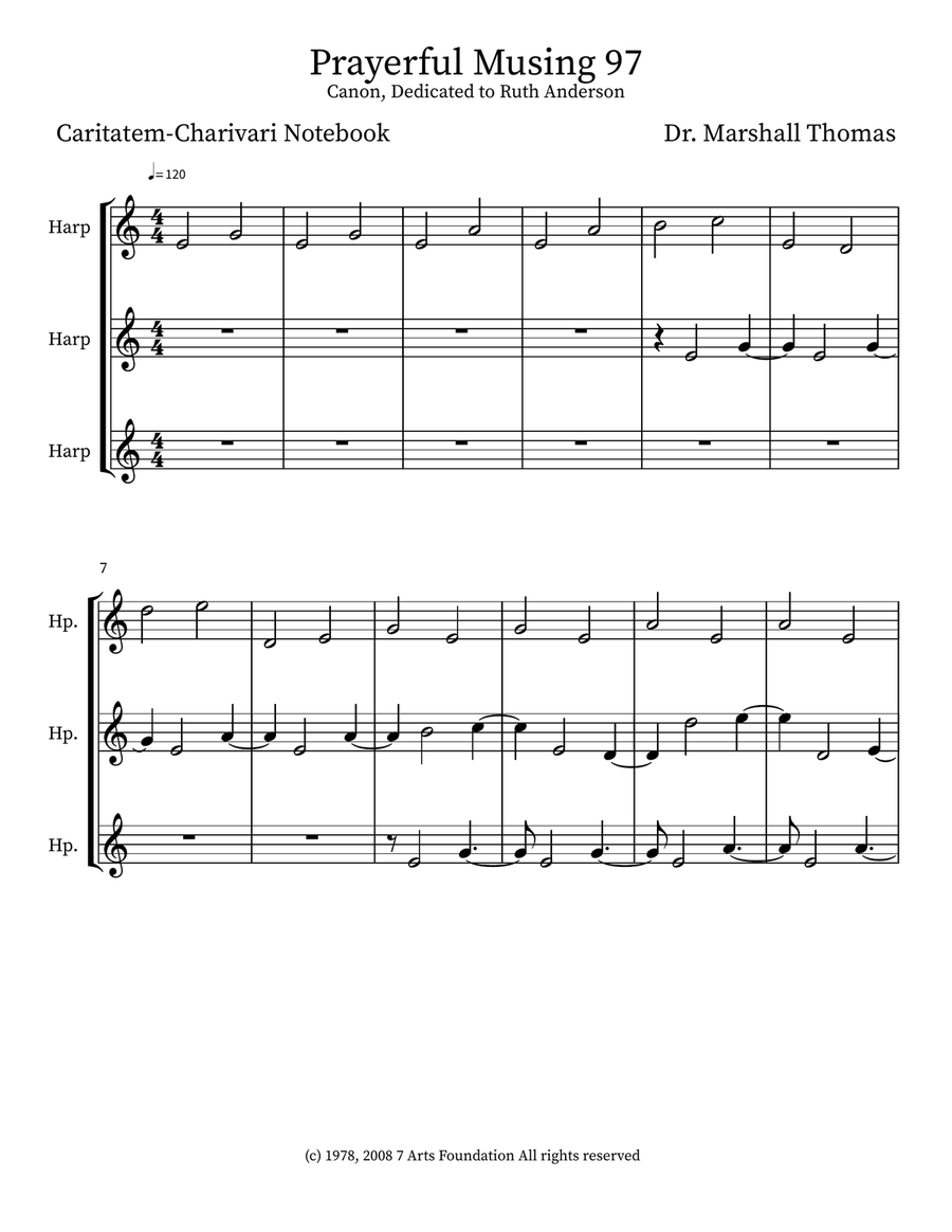 Prayerful Musing 97 Prayerful Musing 97 Small Ensemble scores gallery preview page 1