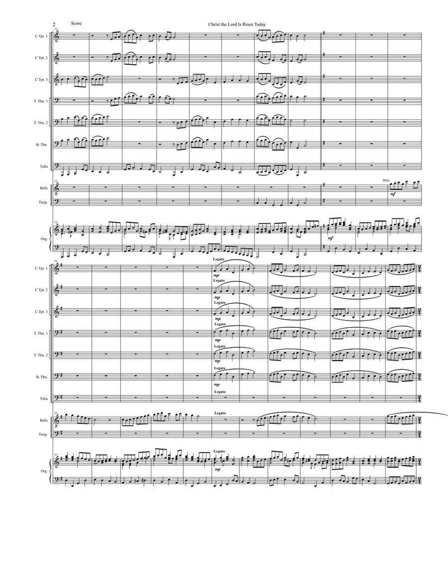 Christ the Lord Is Risen Today Large Ensemble scores gallery preview page 4