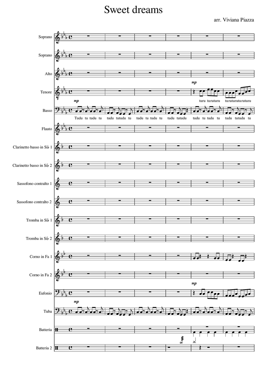 Sweet Dreams (Are Made Of This) Woodwind Ensemble scores gallery preview page 1
