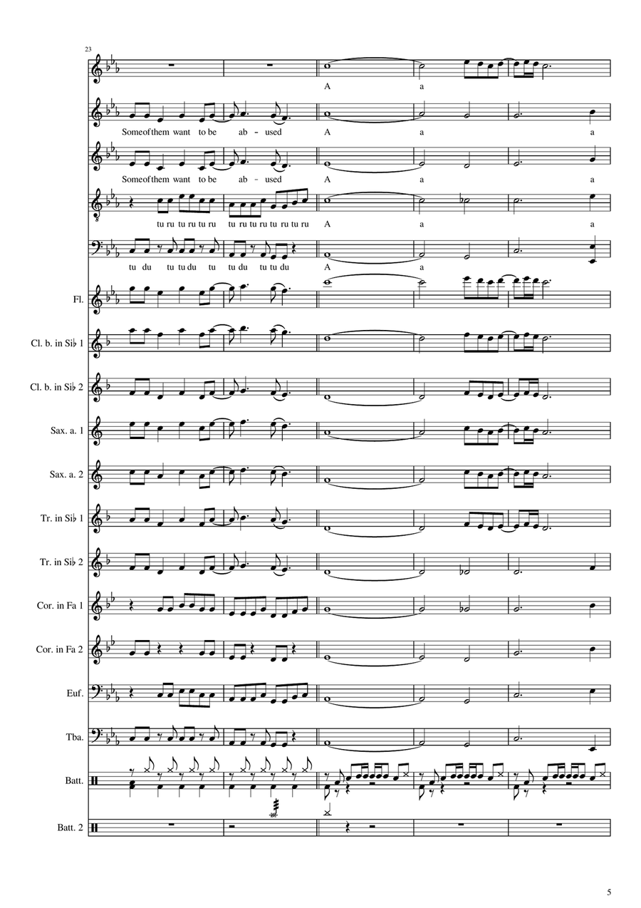 Sweet Dreams (Are Made Of This) Woodwind Ensemble scores gallery preview page 5