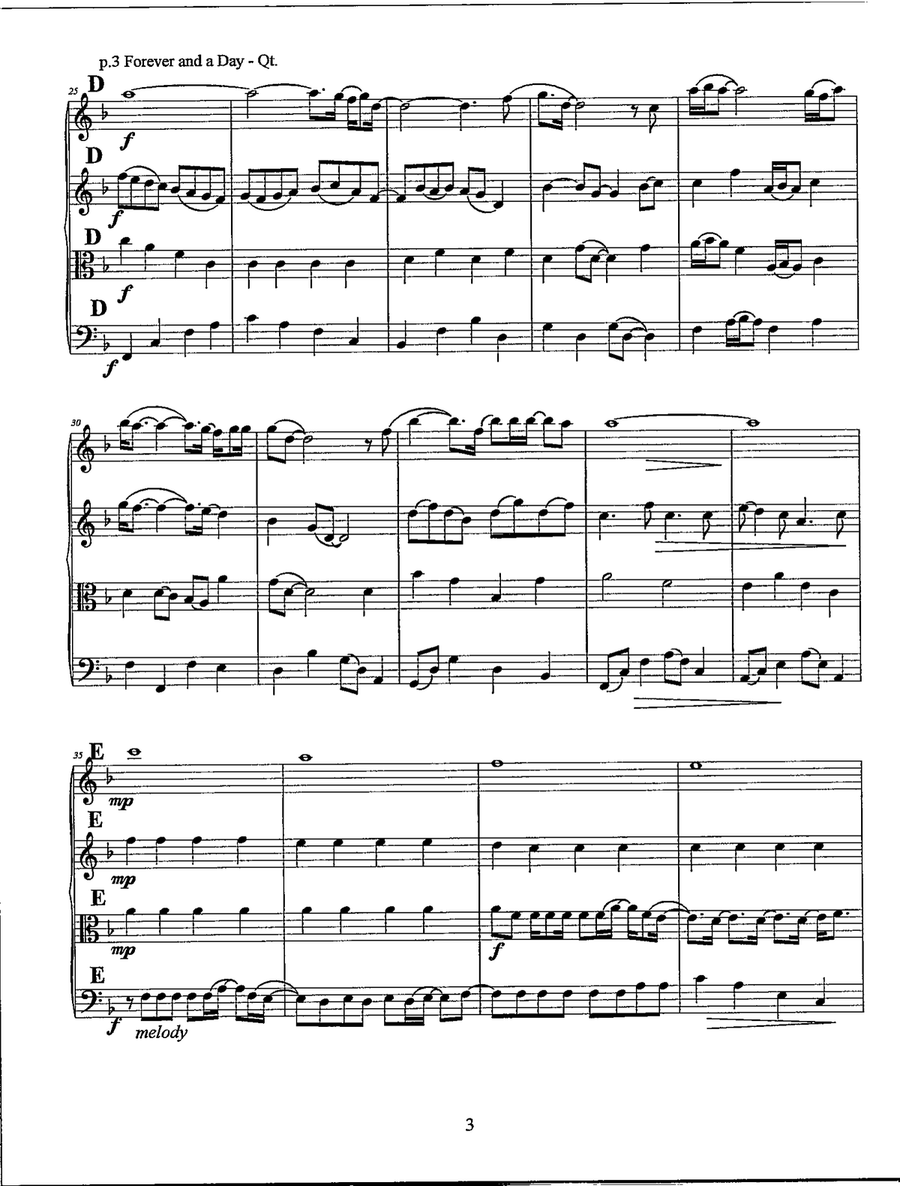Forever And A Day Forever And A Day String Quartet scores gallery preview page 4