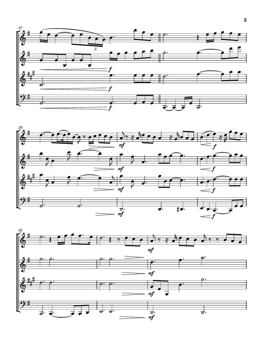 Come Jesus Come Woodwind Quartet scores gallery preview page 6