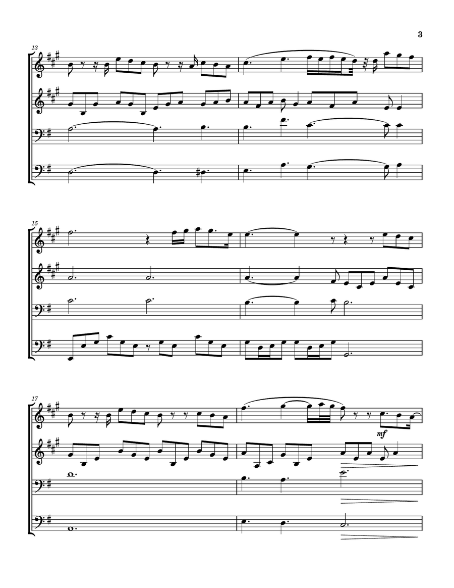 Come Jesus Come Brass Quartet scores gallery preview page 4