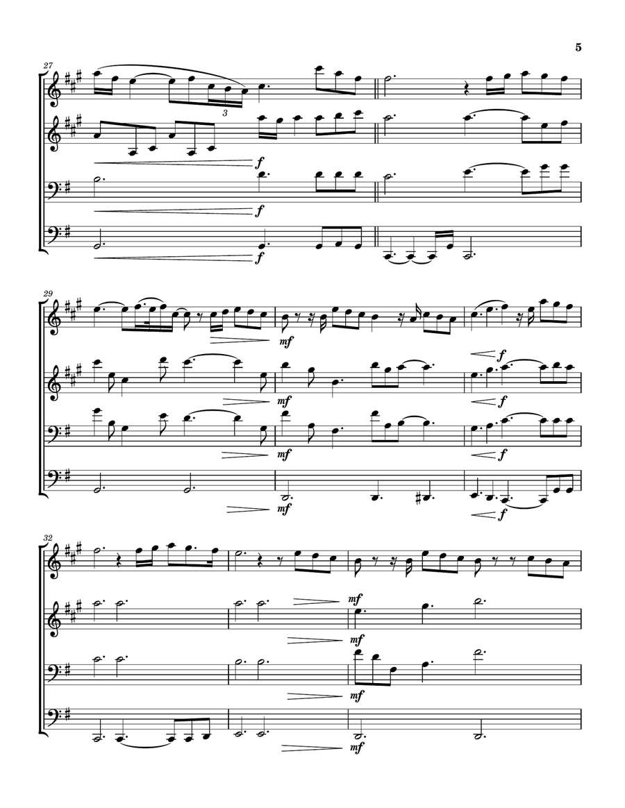 Come Jesus Come Brass Quartet scores gallery preview page 6