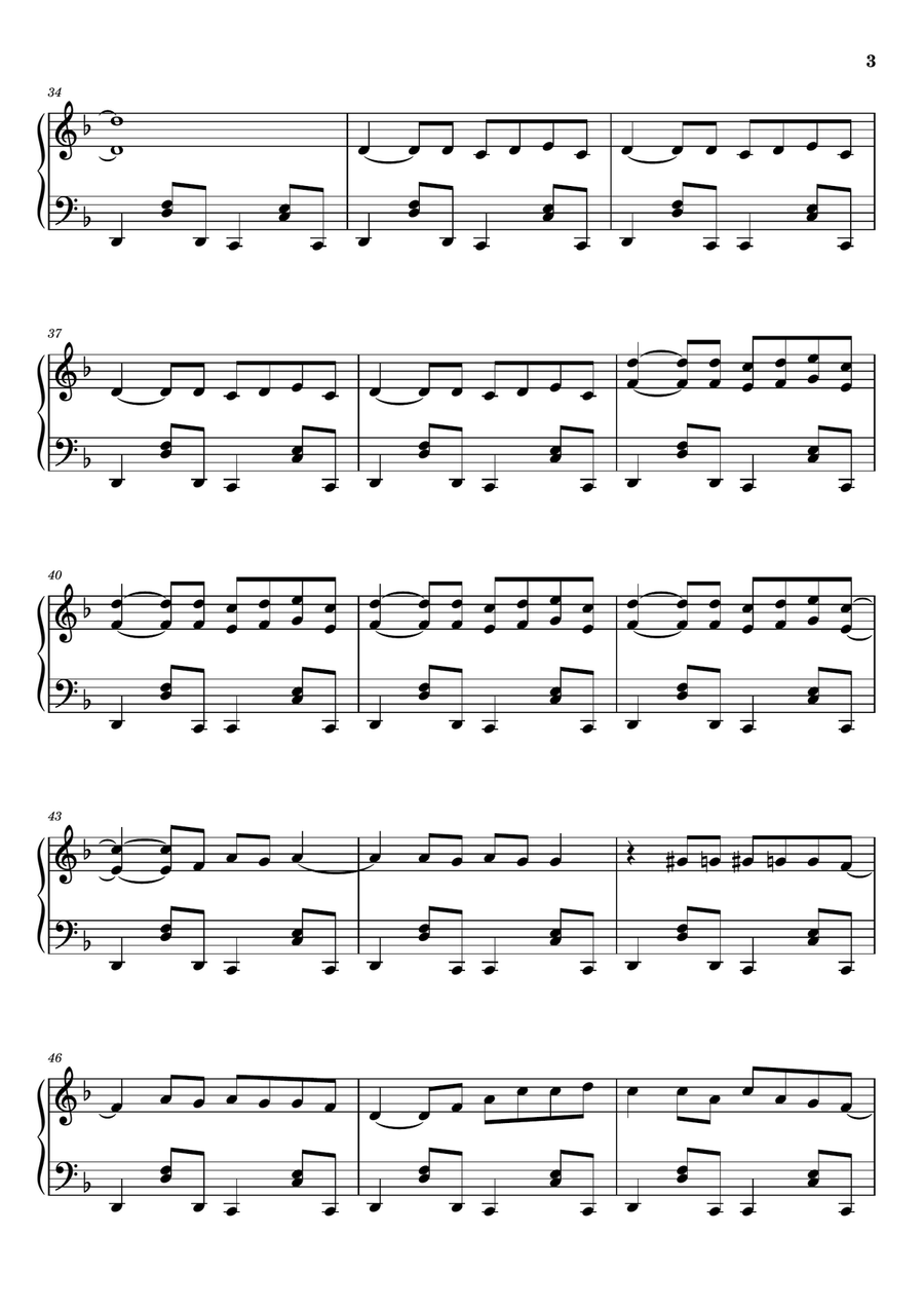 Anxiety Anxiety Piano Solo scores gallery preview page 3