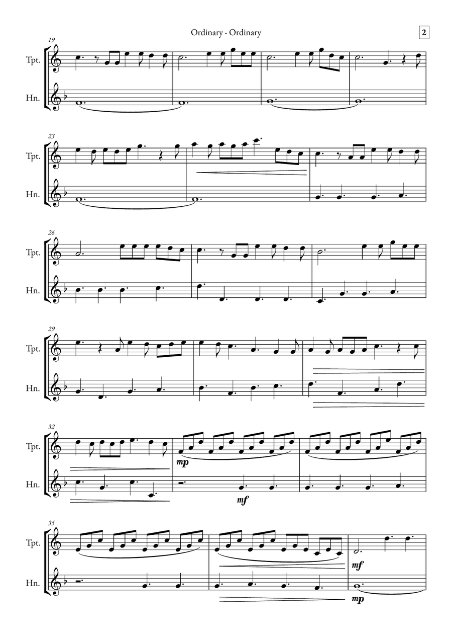 Ordinary Brass Duet scores gallery preview page 2