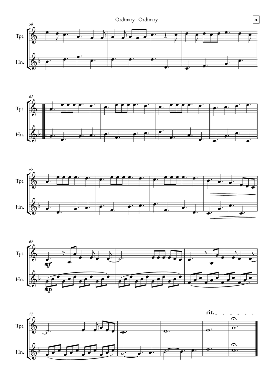 Ordinary Brass Duet scores gallery preview page 4