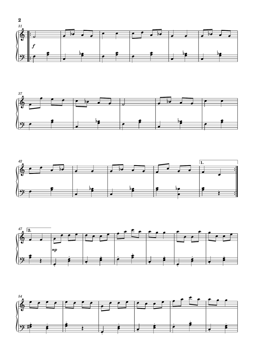 Offenbach - Can-Can (easy piano) Easy Piano scores gallery preview page 2