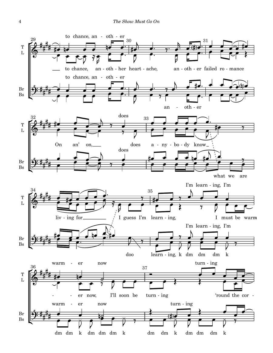 The Show Must Go On The Show Must Go On SSAA scores gallery preview page 4