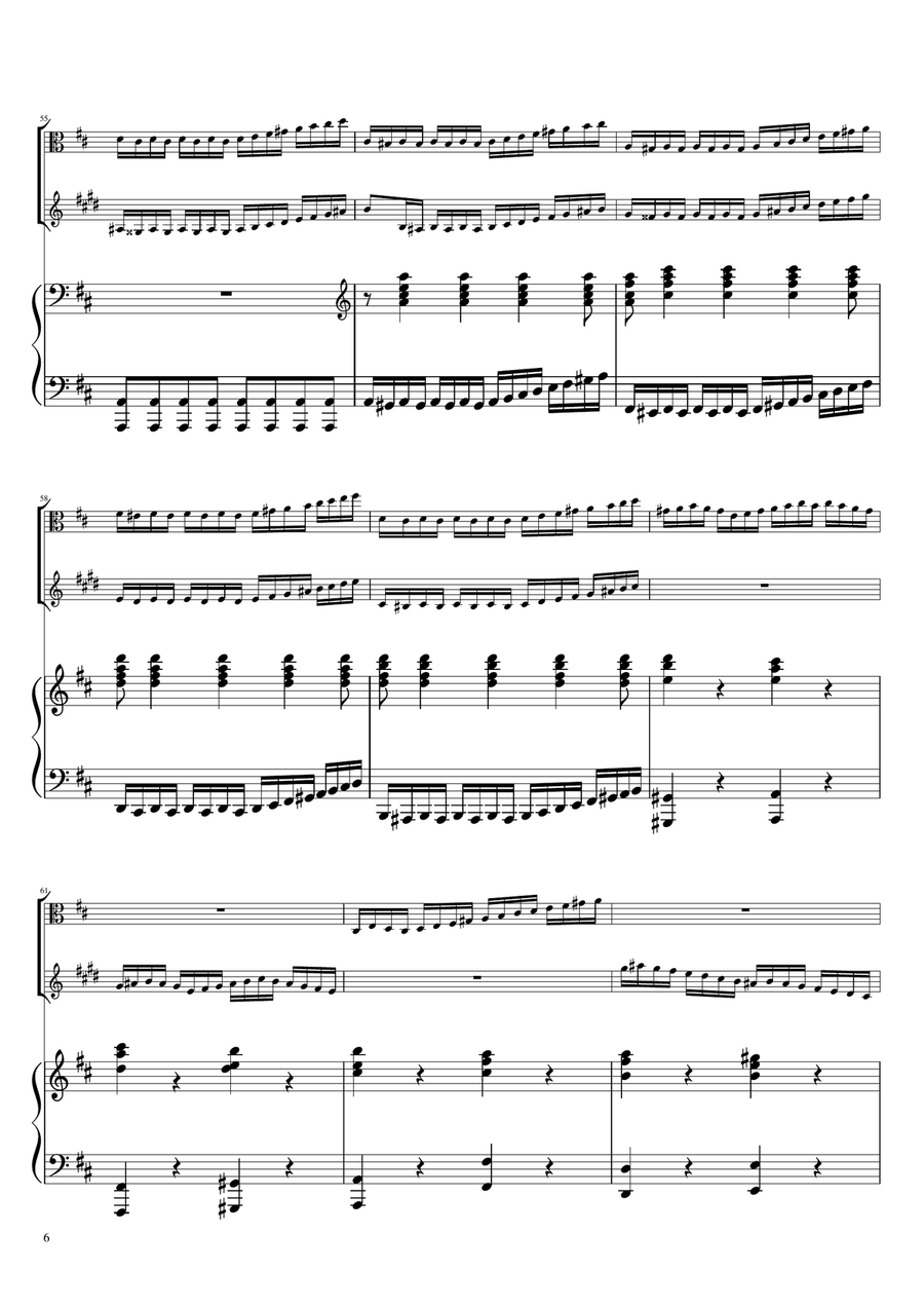 Sonta for 2 Pianos D major KV448 6.375a / Viola & Clarinet, Piano trio B-Flat Clarinet scores gallery preview page 6