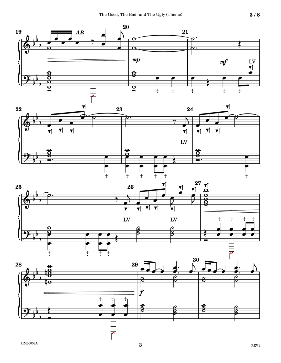 The Good, The Bad And The Ugly (Main Title) Handbell Choir scores gallery preview page 3
