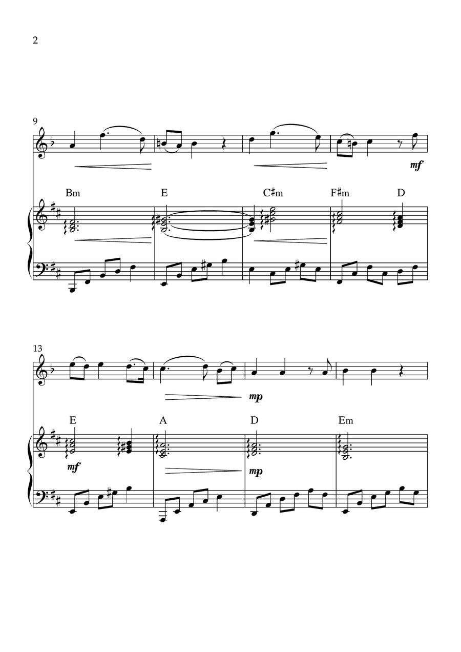 Lascia Ch'io Pianga (Let Me Weep) A Clarinet scores gallery preview page 2